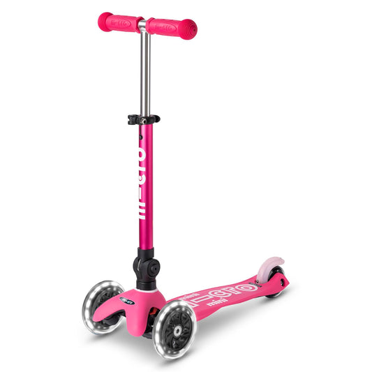 Micro Kickboard | Mini Foldable LED Kids Scooter for Ages 2-5 | Children up to 110 lbs | 3 Wheel Lean-to-Steer | Adjustable T Bar | Smooth Ride, Motion-Activated PU LED Wheels | Swiss Design