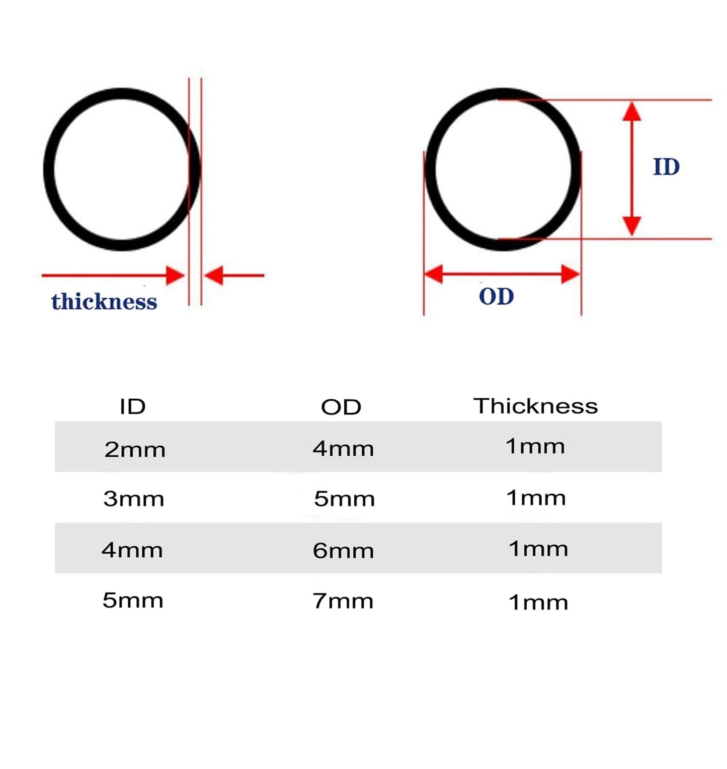 Clear Tubing Assortment, 2mm 3mm 4mm 5mm ID, 12 Meters Lengh In All, 1mm Thickness, Flexible Plastic Tube Hose Set For Home Repair Water Oil Transfer Aquarium, BPA Free and non-toxic