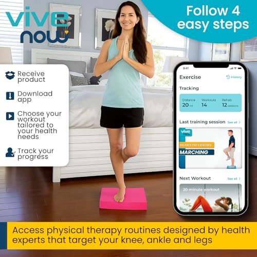 Vive Balance Pad - Foam Large Yoga Mat Trainer for Physical Therapy, Stability Workout, Knee and Ankle Exercise, Strength Training, Rehab - Chair Cushion for Adults, Kids, and Travel