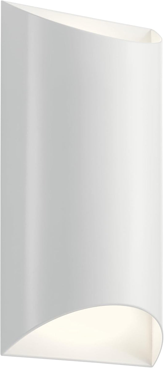 Kichler 49279WHLED Wesley Outdoor Wall Sconce, 2-Light 40 Total Watts, White