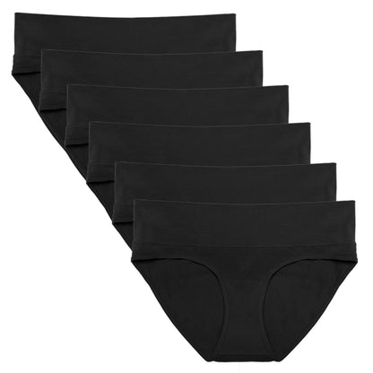 Intimate Portal Maternity Knickers Pregnancy Postpartum Underwear Foldable Cotton Pants 6-Pk Black XXL