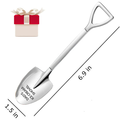 Gifts for Dad, Fathers Day Gifts from Daughter, Ice Cream Shovel for Christmas Gifts for Dad, Gifts for Men Funny Engraved Stainless Steel Spoon Shovel, Fathers Birthday Gifts