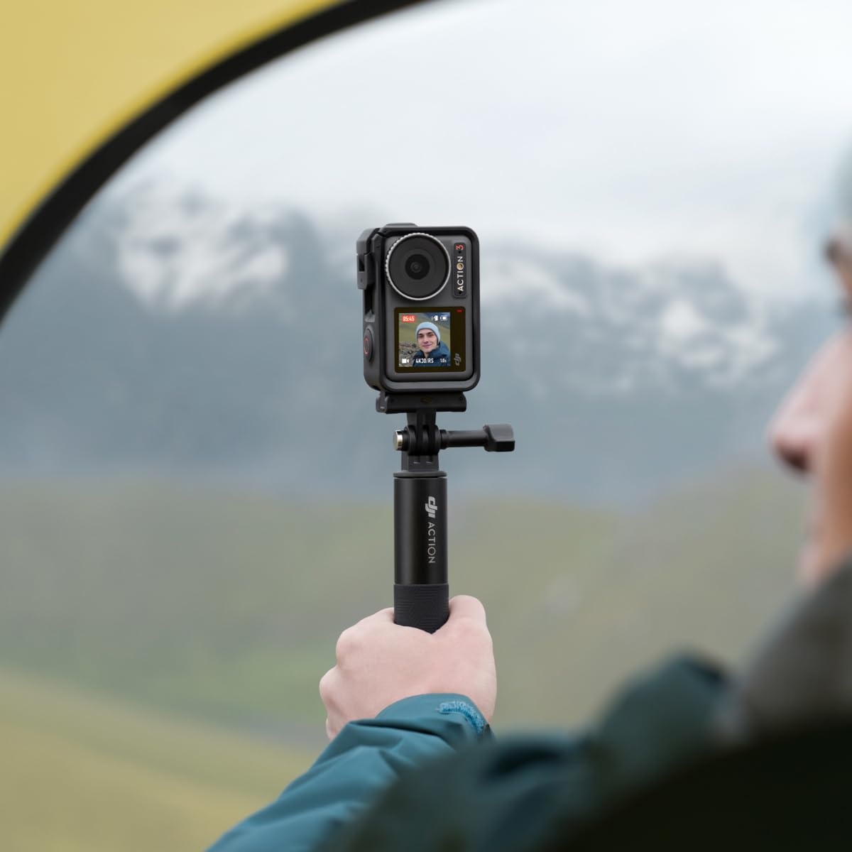 DJI Osmo Action 4 Adventure Combo, with 64GB Card, Action Camera 4K with 1/1.3" Sensor, 12h Extended Battery Life with 3 Batteries, Dual OLED Touchscreens, Mini Action Camera for Travel, Vlog