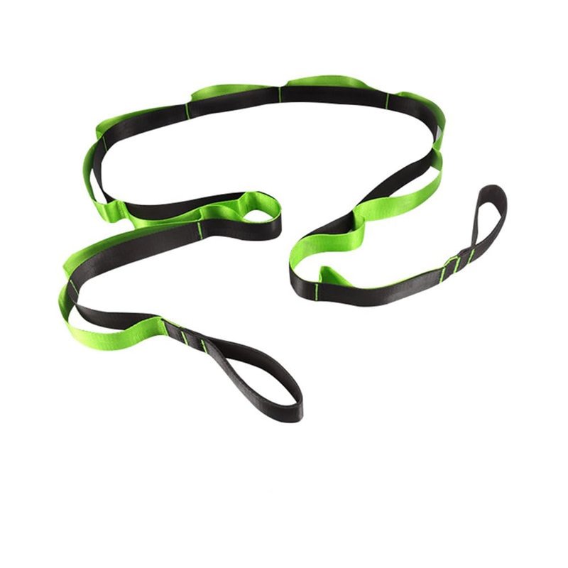 Stretching Strap with Loops - Non Elastic Stretch Band for Physical Therapy, Yoga Strap for Stretching Equipment, Stretch Bands for Exercise and Flexibility
