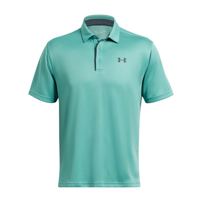 Under Armour Men's Tech Golf Polo, (957) Green Wave / / Pitch Gray, Medium