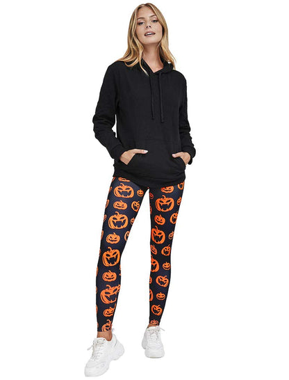 Halloween Leggings for Women Halloween Outfit Pumpkin Leggings Costume Pumpkin Medium