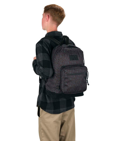 JanSport Right Pack Premium Backpack - Daypack with 15" Laptop Sleeve, Main Compartment & Water Bottle Pocket, Subtle Skull