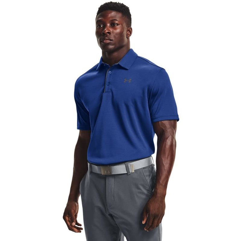 Under Armour Men's Tech Golf Polo, Tech Blue (432)/Pitch Gray, 3X-Large