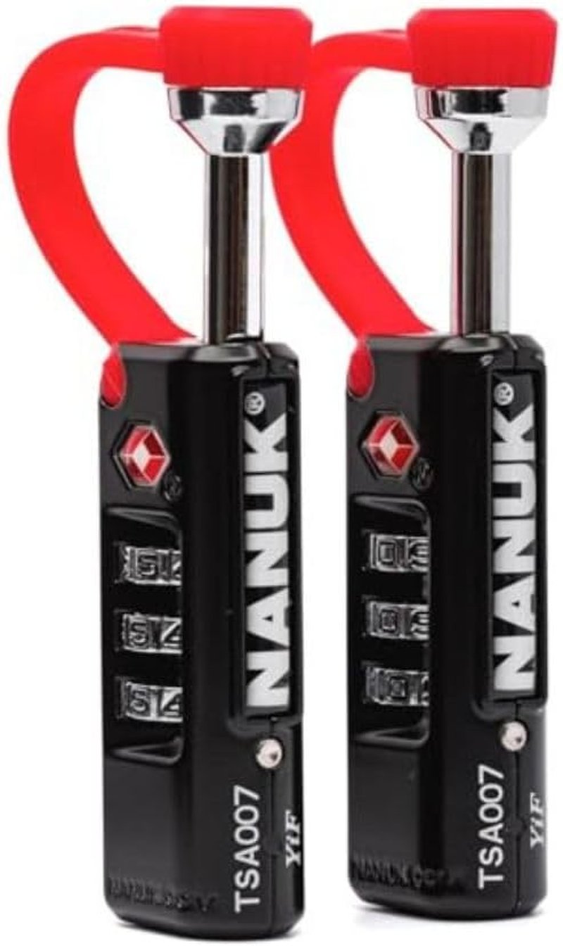 NANUK TSA Approved Travel Case Locks 2-Pack - Durable & Secure with Cut-Resistant Steel Shackles | Black