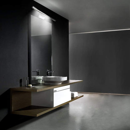 Lightess Bathroom Wall Light Led Mirror Lights with Switch 5W Bathroom Above Mirror Lamps 180° Adjust Picture Wall Lights Stainless Steel IP44 Lights for Mirror Mains Powered 6000K Cold White - 40cm
