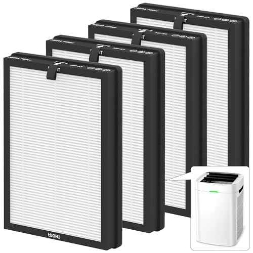 4 Pack K1 Replacement Filter Compatible with LUNINO K1 Air Purifier, Double-Sided Filters for Home Large Room Up to 2600 Ft©÷, H13 True HEPA and Activated Carbon Filter