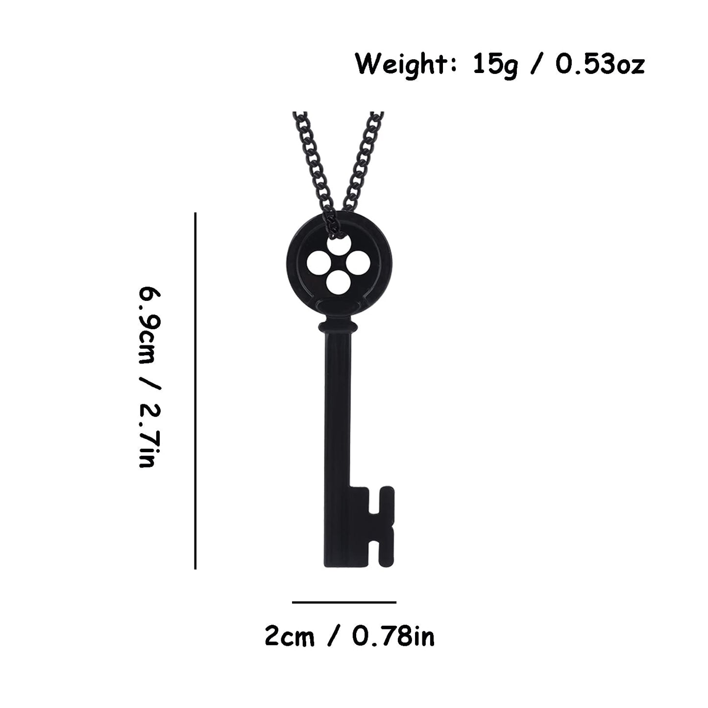 Mullike Croaline Key Pendant Necklace Seeing Stone Necklace Dragonfly Hair Clips Halloween Movie Props Cosplay Costume for Women Men (3PCS)