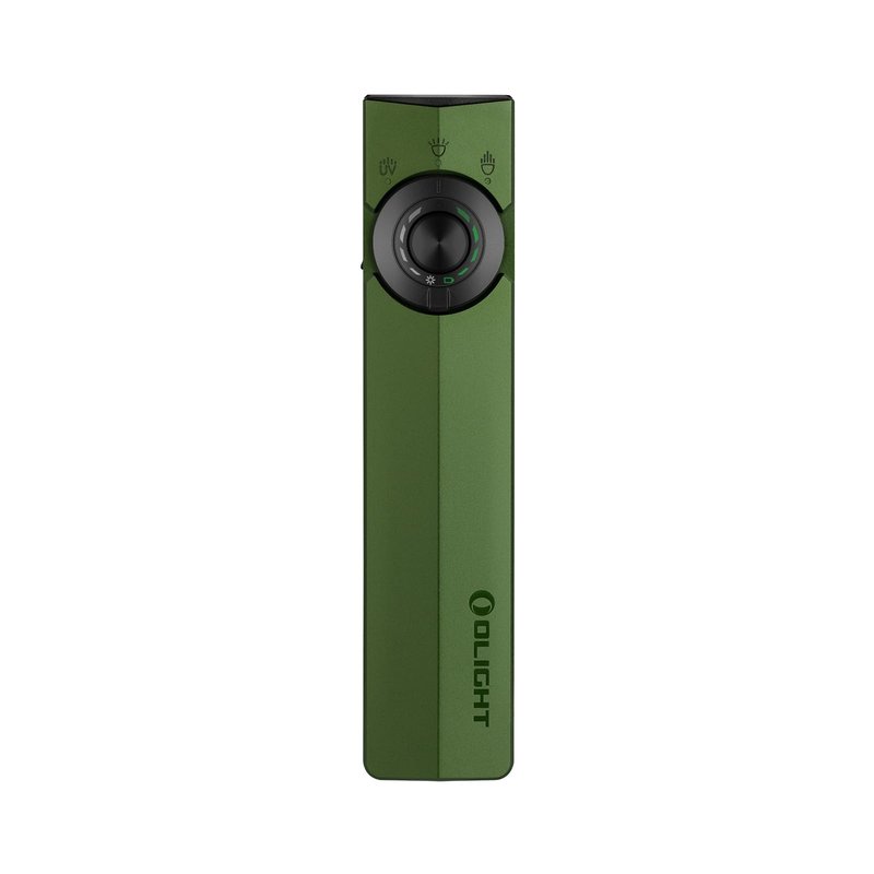 OLIGHT ArkPro EDC Flat Flashlight Rechargeable with Green Beam, UV and White LED,1500 Lumens USB-C Pocket Camping Flashlight, Spotlight Floodlight for Outdoor Emergency Working (OD Green CW)