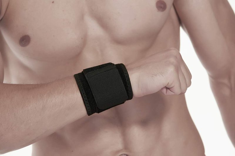 Adjustable Wrist Brace - 2 Pack Support Straps for Fitness, Tendonitis & Carpal Tunnel Relief | Highly Elastic Black