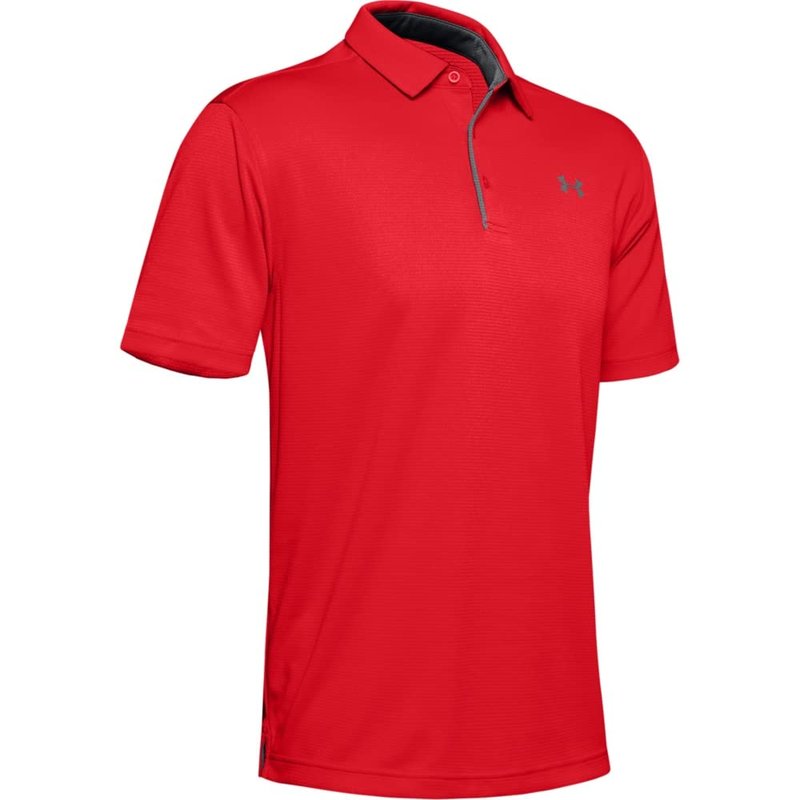 Under Armour Men's Tech Golf Polo , Red (600)/Graphite, Small