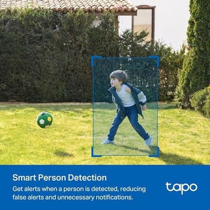 Tapo TC82 KIT 2K 3MP Battery Solar Security Camera Outdoor, Maintenance-free, Colour Night Vision, Outdoor Camera No Monthly Fee, Smart Person Detection, IP65, Works with Alexa & Google