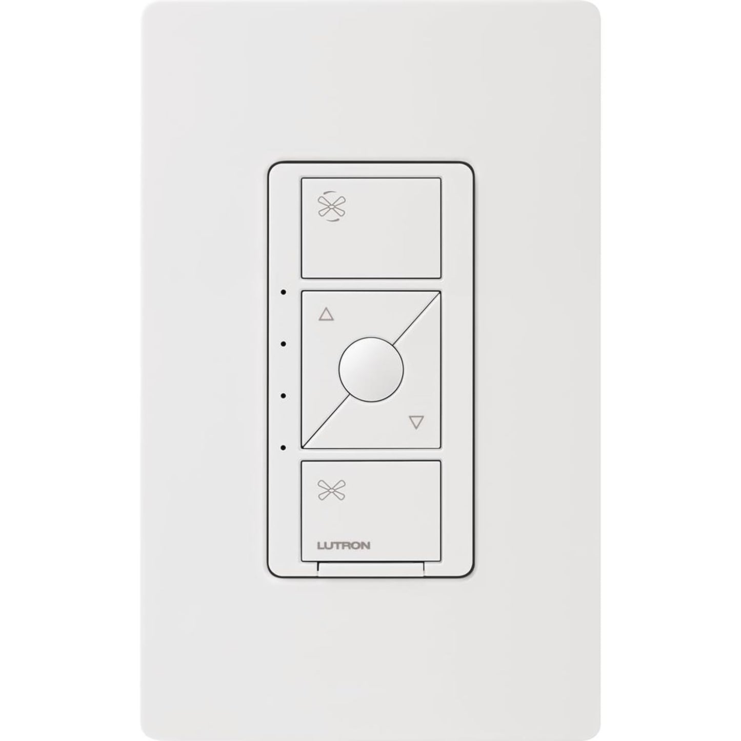 Lutron Caseta Smart Fan Speed Control Switch (Lutron Smart Hub Required), Single-Pole, PD-FSQN-WH, White