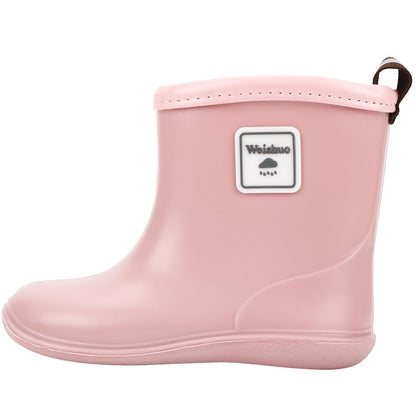 Toddler Wellies Soft PVC Boots Waterproof Lightweight Rain Boots for Little Kids Unisex Boys Girls, Manufacturer Size 14, 5.5 UK Child, Pink
