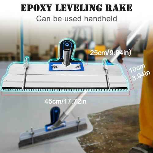 18" and 9" Spiked Roller for Self Leveling Cement, Epoxy Floor Kit, Spiked Shoes for Epoxy Flooring, Paint Roller, Self Leveling Concrete, Leveling Rake