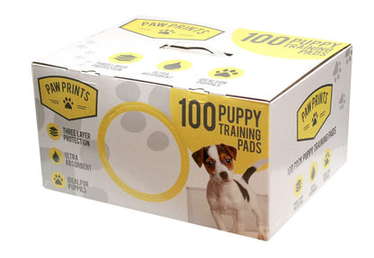 Paw Prints 100 X DOG PUPPY HOUSE LARGE ABSORBENT TRAINING TRAINER PADS, transparent