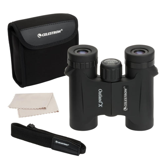 Celestron - Outland X 8x25 Binoculars – Ideal for Birding and Outdoors – 25mm Objective Lenses – Wide 8.2° Field of View – BaK-4 Prisms – Multi-Coated – Waterproof and Fogproof