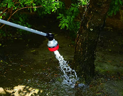 Eden 96618 Long Metal Garden Wand with 7 Watering Pattern, Thumb Control, Bundled with Quick Connect Starter Set