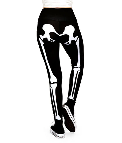 Tipsy Elves Women's Halloween Skeleton High Waisted Leggings Size Medium