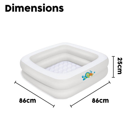 Bestway Inflatable Baby Bath Tub | Portable and Lightweight for Home and Travel, Inflatable Soft Floor, White