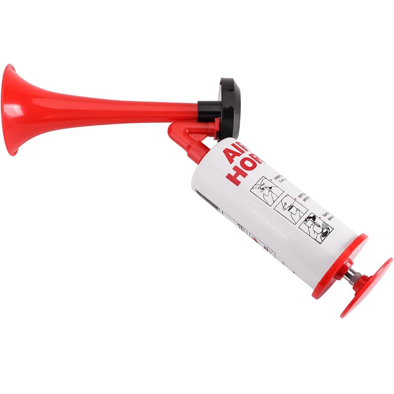 AOLIHAN Handheld Air Horn, Aluminum+ABS Portable Air Pump Horn, Loud Noise Maker Horn for Boats Sporting Events Cheering Camping Soccer Fan Universal Reusable Eco-Friendly