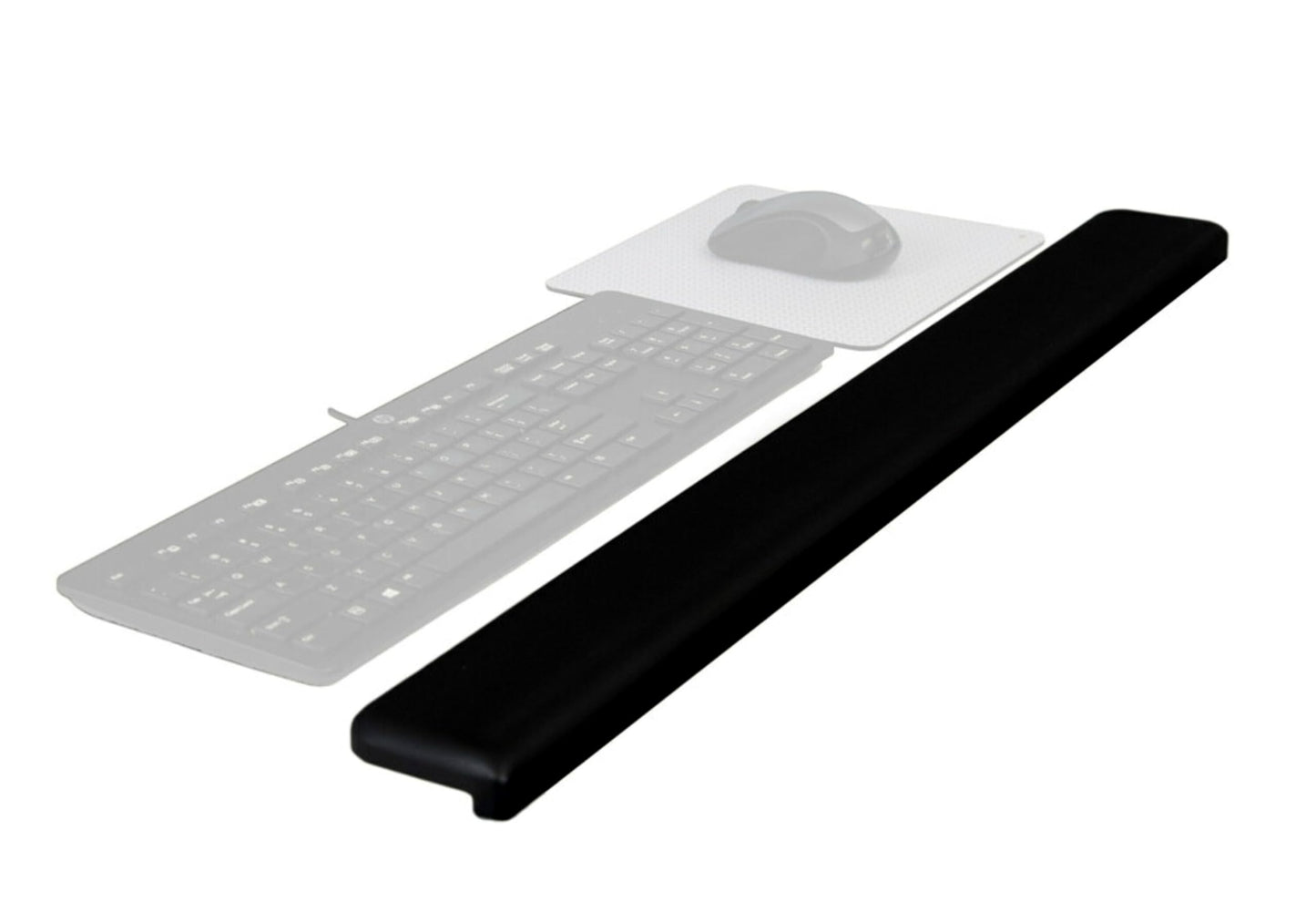 3M Gel Wrist Rest for Standing Desks, Wraps Around Edge of Desk for Comfort, Non-Slip Back Stays in Place (WR200B)