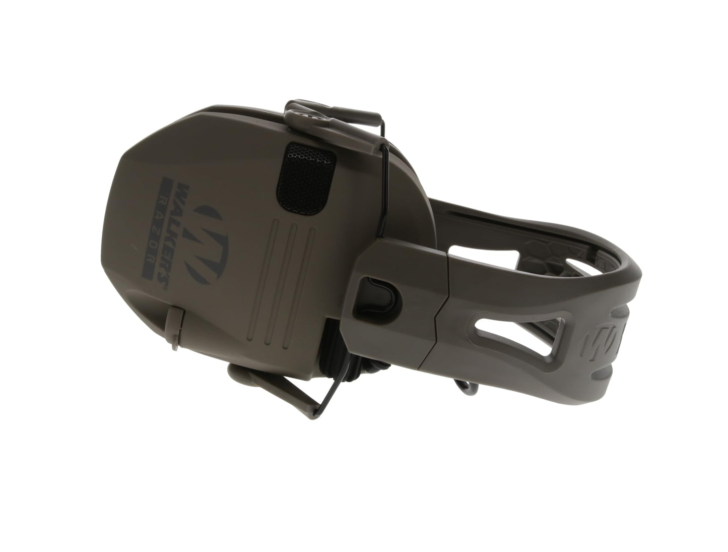 Walker's Razor Tacti-Grip Earmuffs- Mega Flat Dark Earth, High Performance Silicone Composite Slip Free Headband- Natural Sound Clarity Full Dynamic Range 23NRR