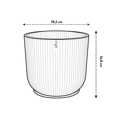 elho Vibes Fold Round 18 - Flower Pot from 100% Recycled Plastic - Indoor plant pot - Ø 18.4 x H 16.8 cm - Green/Sorbet Green