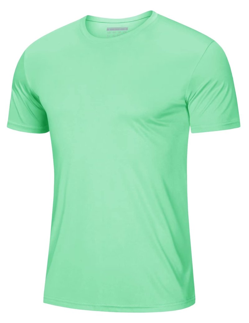 Short Sleeve Shirts for Men Dry Fit Moisture Wicking Tshirts Active Athletic Performance Shirts Workout Running T-Shirt Mint Green