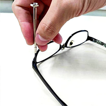 11 Pcs Mini Screwdriver Set - Flathead & Phillips Screwdriver Kit for Glasses, Watch, Phone, Toys & Computer Repair