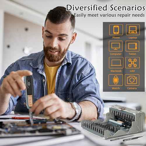 180 in 1 Manual Precision Screwdriver Set, Professional Computer Screwdriver Kit, Magnetic Repair Tool Kit with Home Drill Bits for iPhone Computer Laptop ablet Watch Xbox Game Console