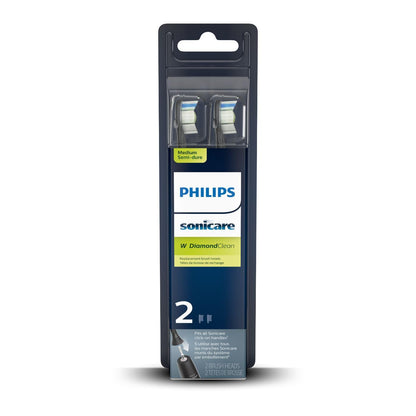 Philips Sonicare W DiamondClean - Genuine Replacement Electric Toothbrush Heads, White, 4 Pack One Year Supply, HX6064/65