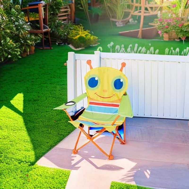 Melissa & Doug Folding Lawn & Camping Chair - Sunny Patch Giddy Buggy Design | Lightweight & Portable