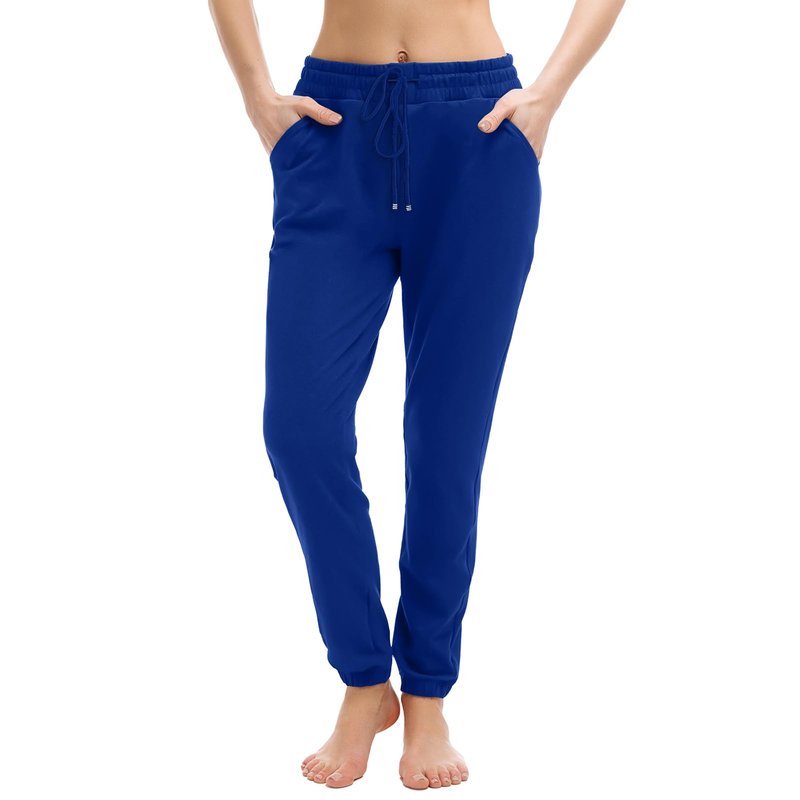 Walifrey Womens Joggers with Pockets, Drawstring Sweatpants Women for Lounging Jogging Gym and Workout RoyalBlue,1 Pack RoyalBlue XL