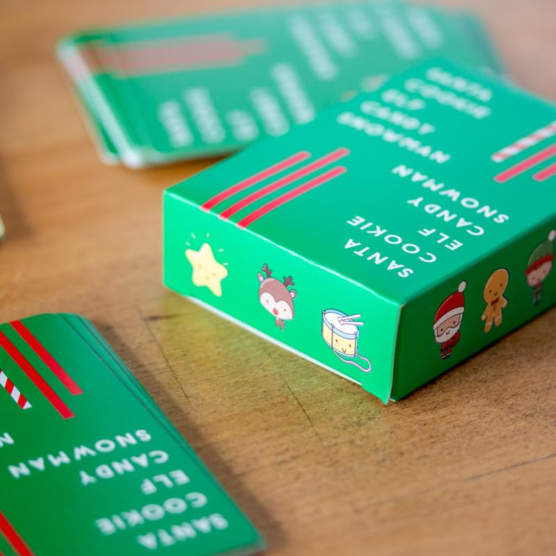 Santa Cookie Elf Candy Snowman Card Game – by Taco Cat Goat Cheese Pizza – Holiday Party Card Game – Great Stocking Stuffer – Fun for Kids, Teens, Adults and Family - 10 Min Ages 7+