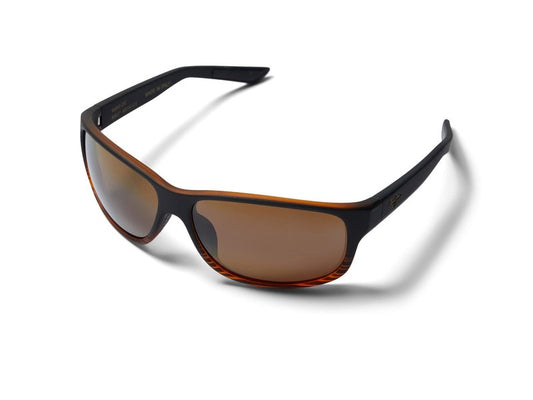 Maui Jim Men's & Women's Kaiwi Channel Polarized Rectangle Sunglasses, Dark Brown Stripe/Hcl Bronze Polarized, Large Fit