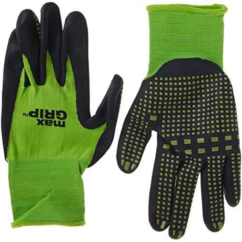 Midwest Gloves & Gear 93P06-SM-AZ-6 Max Grip, 6pr Pack, Ladies Green, Small