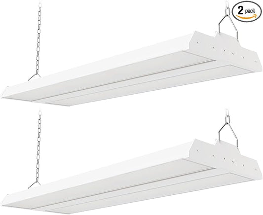 JTT LED Linear High Bay Light,200/150/100W 30000LM Shop Light Commercial 360° Adjustable 4/5000 CCT Tilt Hanging LED High Bay Shop Lighting Fixtures for Garage Warehouse Workshop Store, ETL 2-Pack