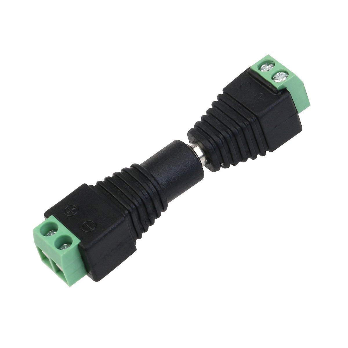 LitaElek 5.5mm x 2.1mm DC Connector 12V DC Barrel DC Jack Female Male Plug Adapter Screw Terminal Connector for CCTV Camera, LED Strip Light, or other DC 5V-24V Devices (5 female + 5 male)