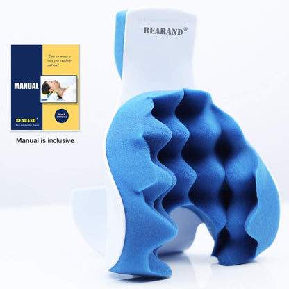 REARAND Neck and shoulder relaxation pillow for Orthopaedic relief Neck and support shoulder Upper Spine loose pain massage traction