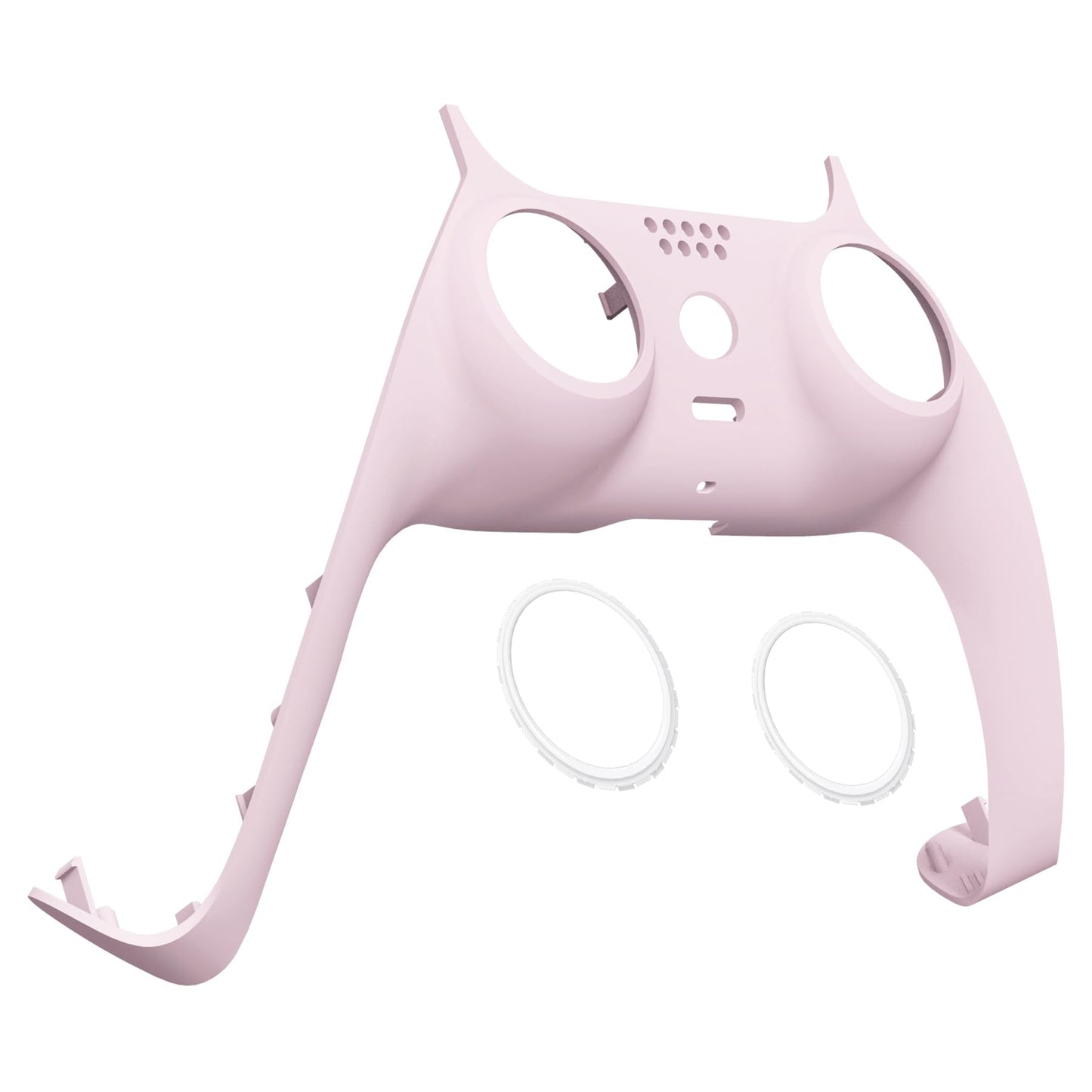 eXtremeRate Cherry Blossoms Pink Decorative Trim Shell Compatible with p s 5 Controller, DIY Replacement Clip Shell, Custom Plates Cover Compatible with p s 5 Controller with Accent Rings