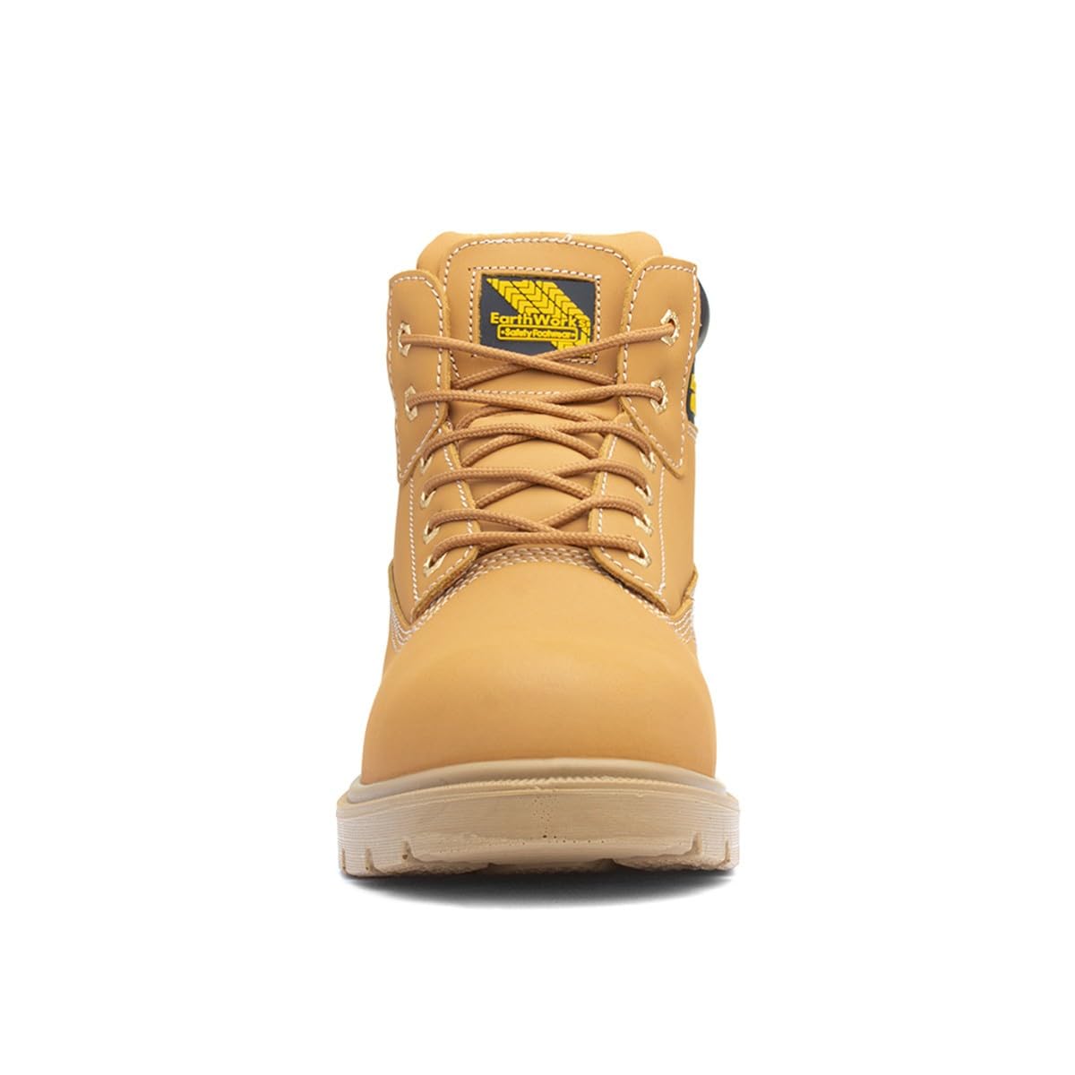 EarthWorks Safety - EarthWorks Hammer Mens Lace Honey Safety Boot - Size 10 UK - Gold