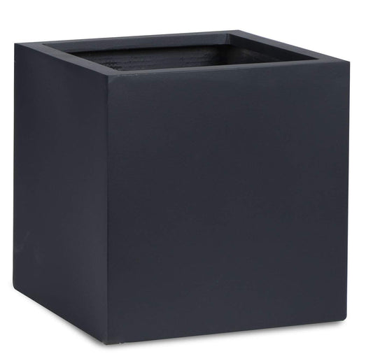 Black Square Tree Planter Box - Indoor Outdoor Cube Flower Pot 12" x 12"