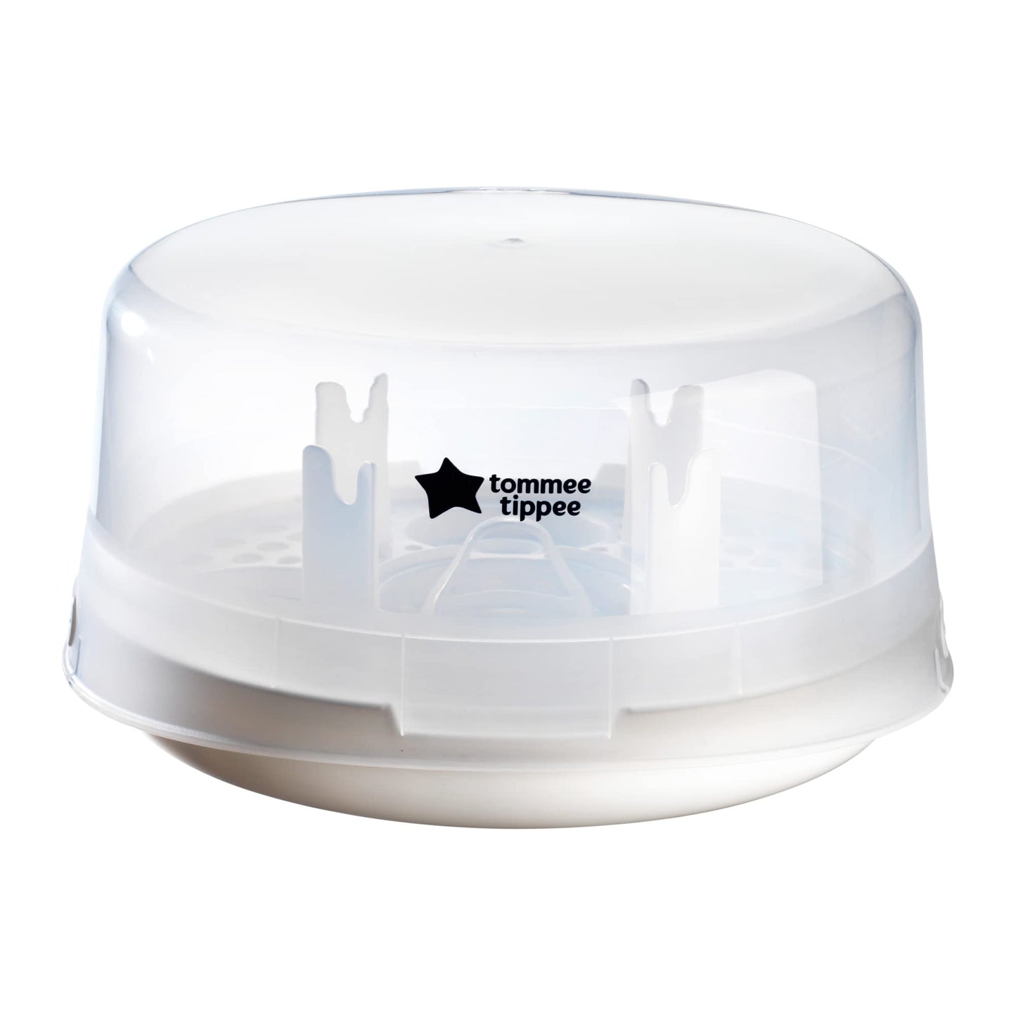 Tommee Tippee Microwave Steam Steriliser for Baby Bottles, Soothers, Breast Pumps and Feeding Accessories, Kills Viruses and 99.9% of Harmful Bacteria, 4-Minute Sterilisation Cycle