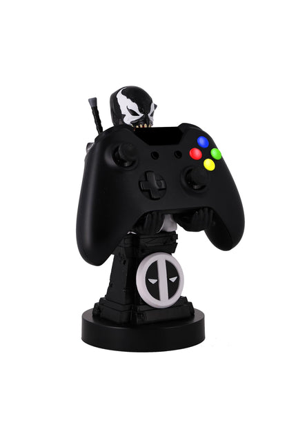 Exquisite Gaming: Deadpool Back in Black: Deadpool Venom - Original Mobile Phone & Gaming Controller Holder, Device Stand, Cable Guys, Licensed Figure