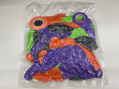 NEBURORA 60pcs Halloween Party Balloons Kit 12inch Orange Black Green Purple Balloons with Ribbons for Halloween Theme Party Background Classroom Indoor and Outdoor Party Decorations